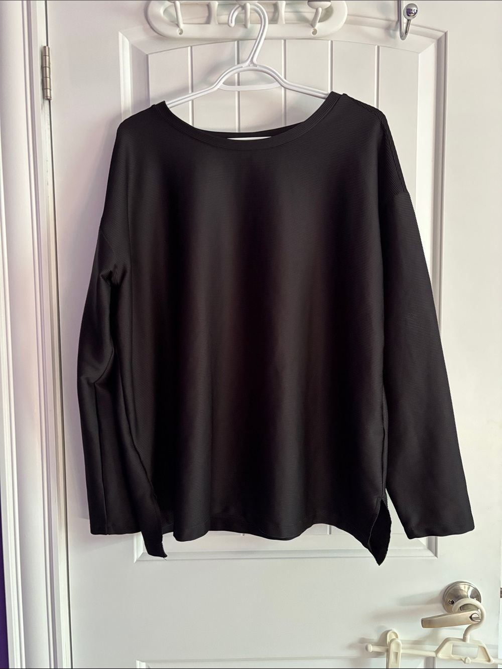 Joe Fresh Black Long-Sleeve Crewneck Sweatshirt